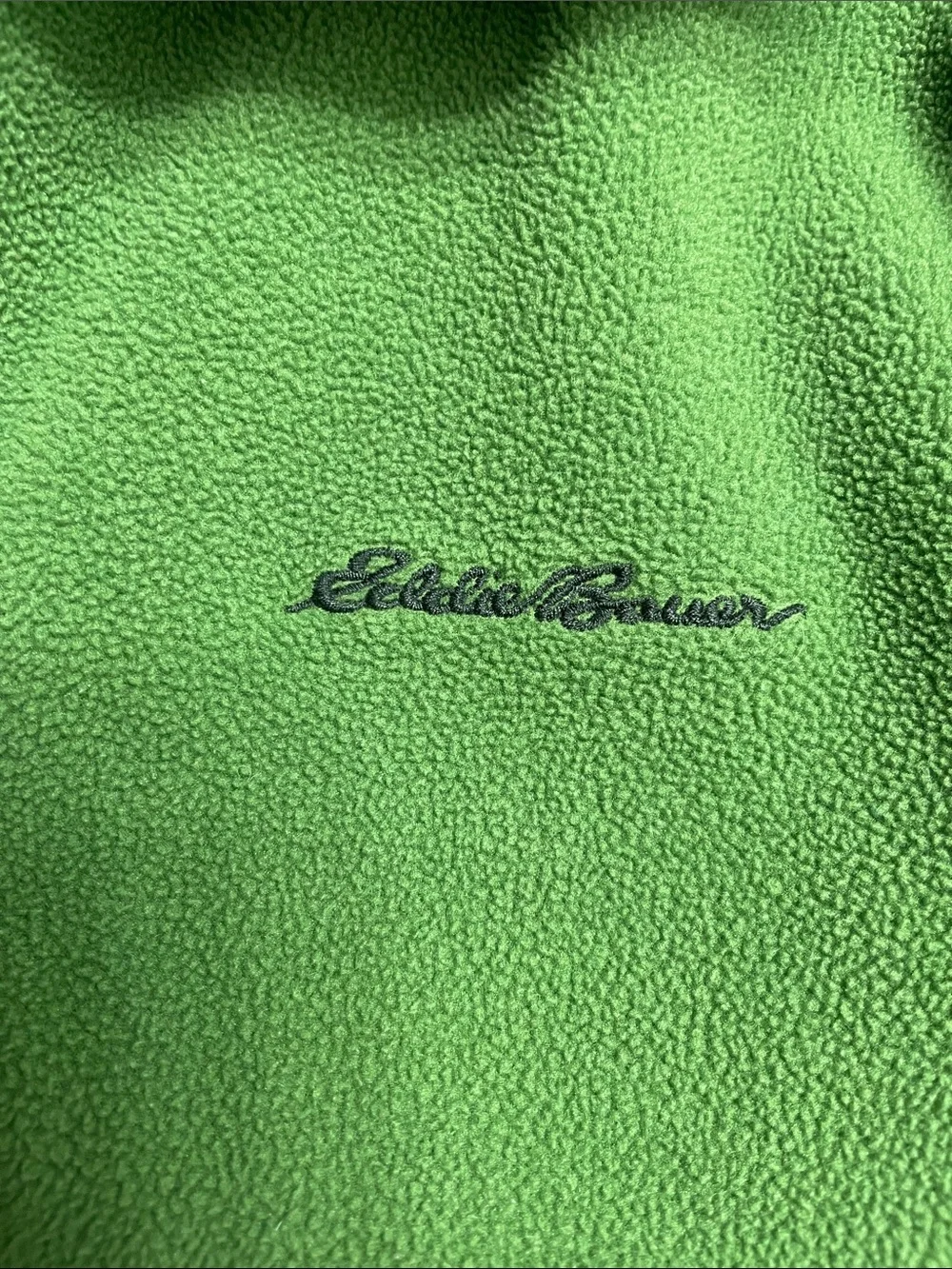 Eddie Bauer Lime Green Quarter-Zip Fleece Pullover